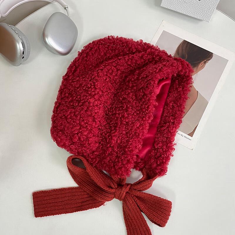 MeiWanEr Christmas Red Knitted Winter Hat