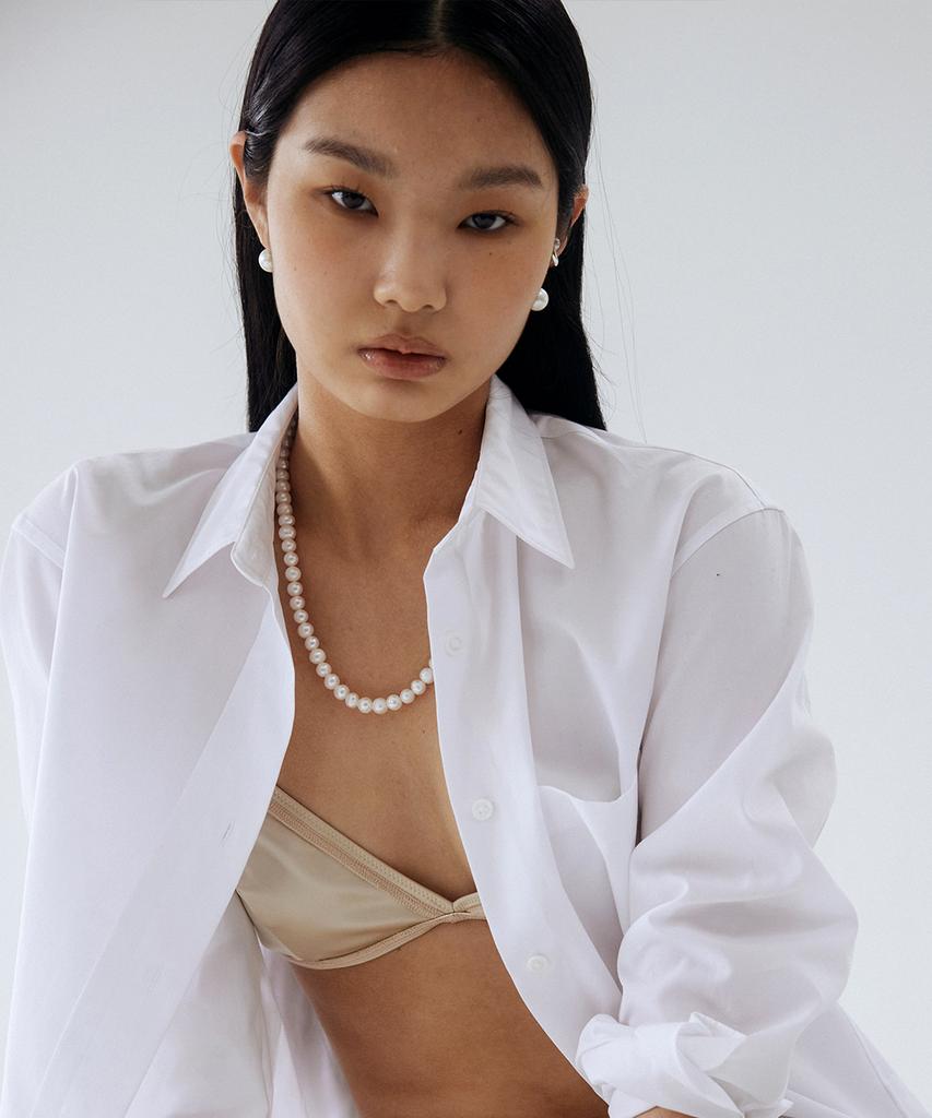 Marta Antique Pearl Long Necklace