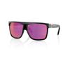 CARVE Men's Rocker Sunglasses, Black Purple Iridium with Black Purple Mirror