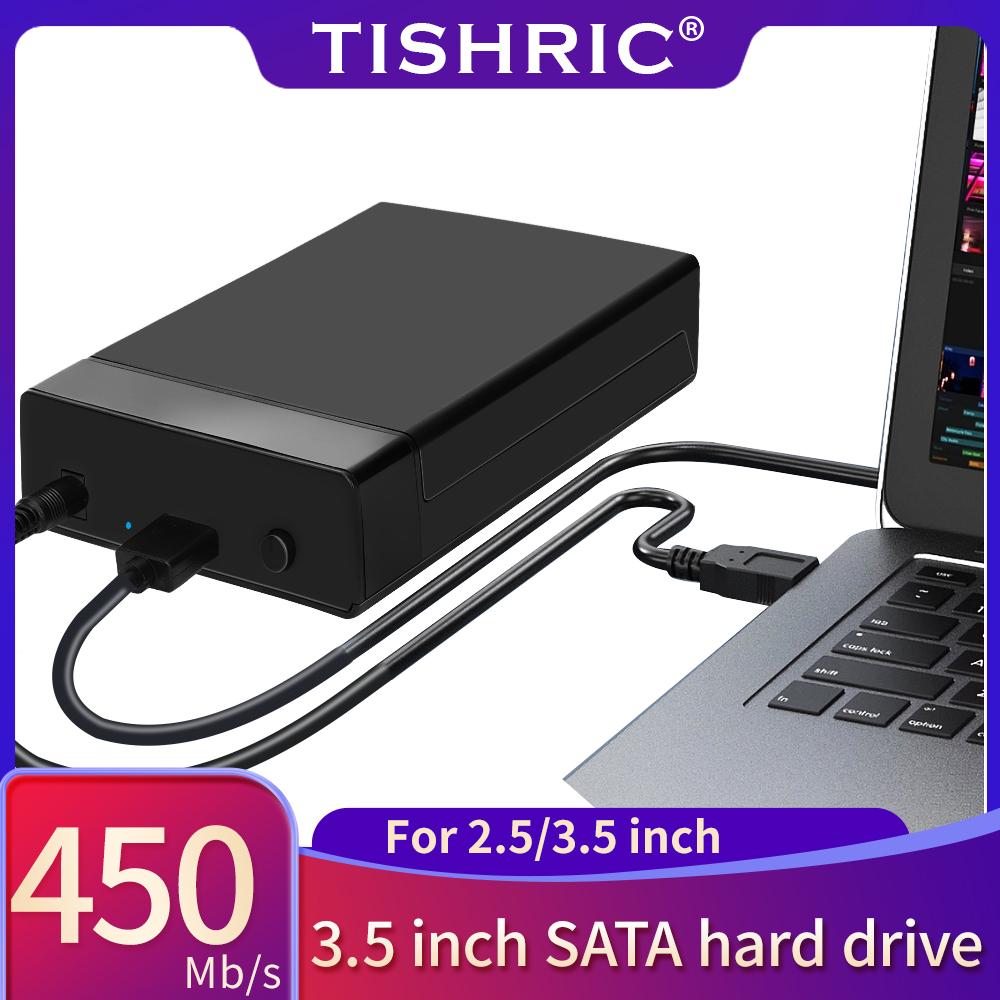 

TISHRIC 3,5-дюймовый жесткий диск SATA для USB 3.0 Корпус / Коробка / Корпус / Корпус 3.5 USB Внешний жесткий чехол для ПК 2.5 3.5 SSD HDD
