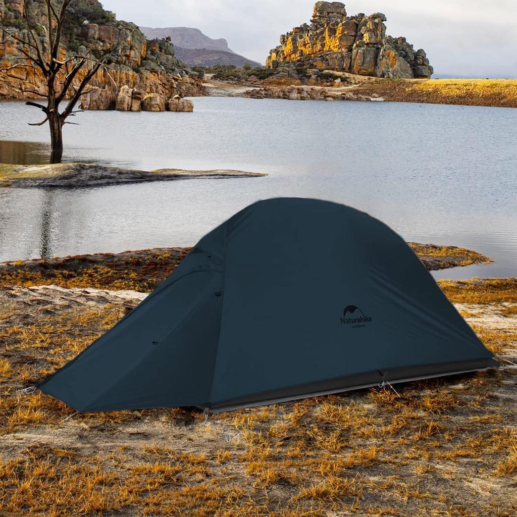 Naturehike Officiell Butik Tält 1 Person Utomhus Dubbellager Ultralätt 3 Säsong Vindtät Vattentät PU4000 Camping Professionellt Tält dedikerad