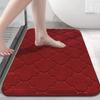Thickened Non-slip Embossed Coral Fleece Bath Mat for Home