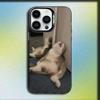 Cute Black Cat Peeking Pattern Design Protective Cover for iPhone 17 16 15 14 13 12 11 16E Series Pro Max Plus