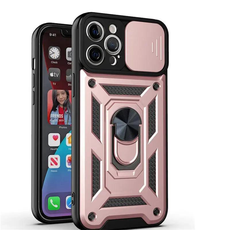 Panser Støtsikker Magnetisk Ringstativ Holder Deksel For iPhone 13 12 11 14 Pro Max X XR XS Max 12 13 Mini 7 8 Plus 11Pro Bakdeksel