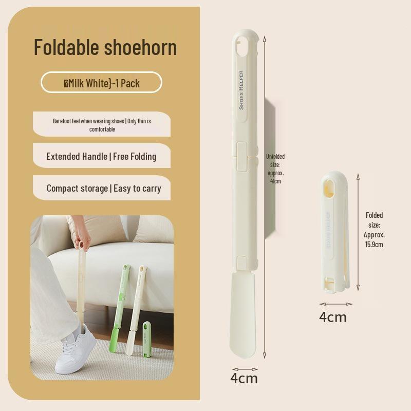 Long Handle Foldable Shoehorn - Easy Reach for Elderly and Pregnant, No Bending Required