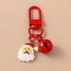 Cute Christmas Santa Clause Keychain Gingerbread Man Key Ring Pendant for Women Girls Handbag Decor DIY X'MAS Jewelry  Gifts