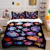 Colorful Cartoon Fish Pattern Bedding Duvet Cover Set  (1*Duvet Cover 2*Pillowcases, Without Duvet Insert)