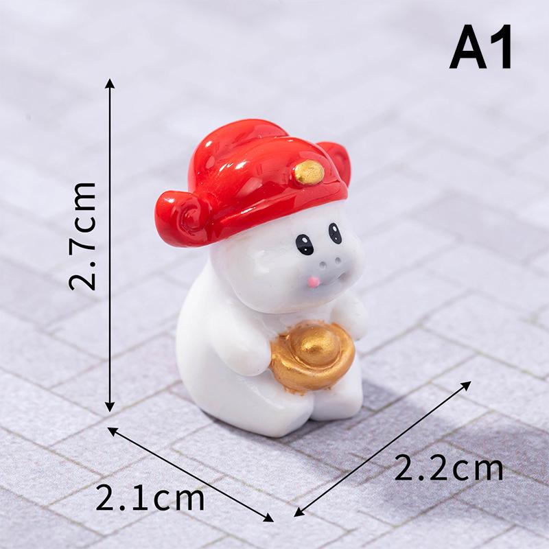2026  Year Figurines Miniatures Cartoon Lucky Horse Micro Landscape Car Ornaments Home Desk Decorations Room Decor Gift