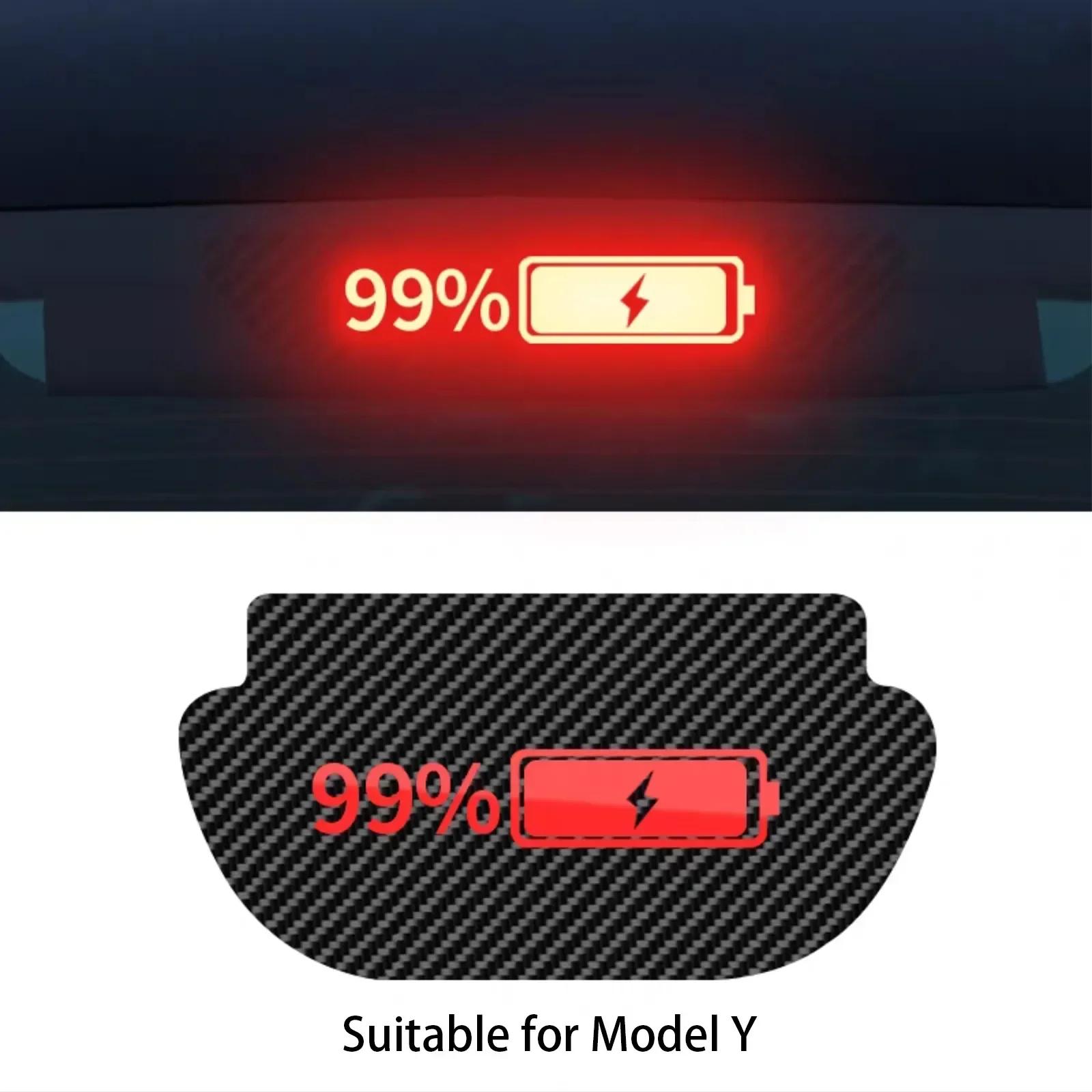 

Halloween Car Stickers For Tesla Model 3 Y Personality High Mounted Brake Acrylic Projection Board Top Tail Light Emblem Amagi