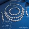 Fashionable Geometric Circular Simple Luxury Style Necklace Earrings Bracelet Jewelry Set Party Holiday Daily Wear