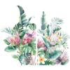 2pcs Wall Stickers Self-adhesive Tropical Leaves Flowers Bedroom Living Room Decoration Wall Paper