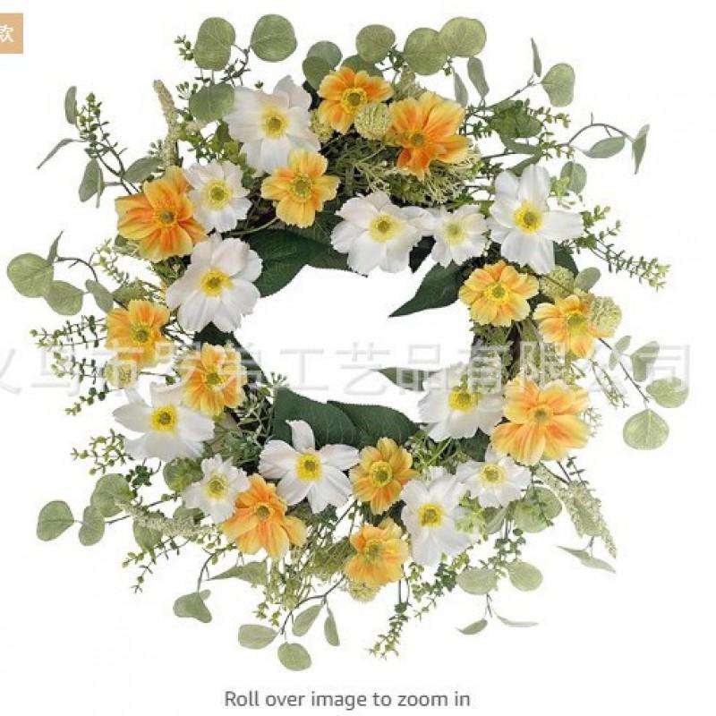 Artificial Flower Wreath Easter Valentines Day Hotel Restaurant Door Decorations