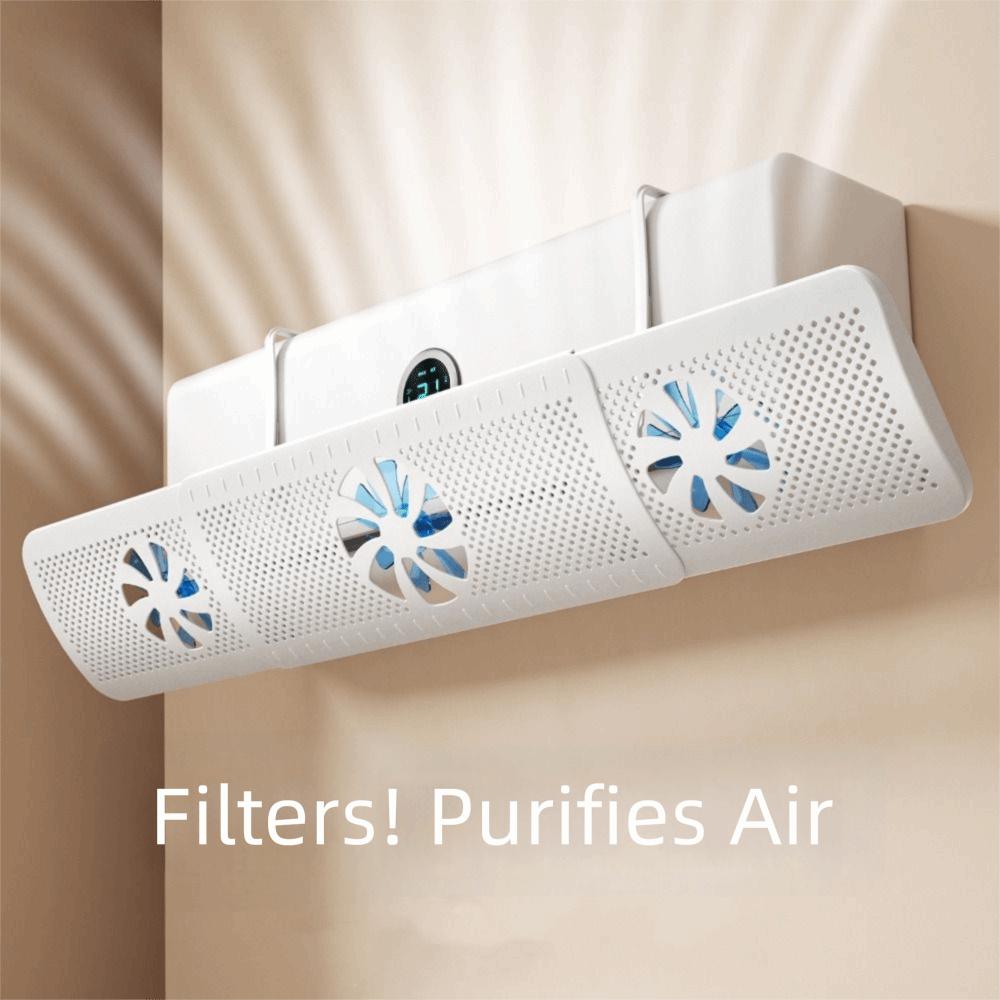 Adjustable Adjustable Air Vent Baffle With 3 Fans AC Vent Baffle Air Vent Baffle For Offices