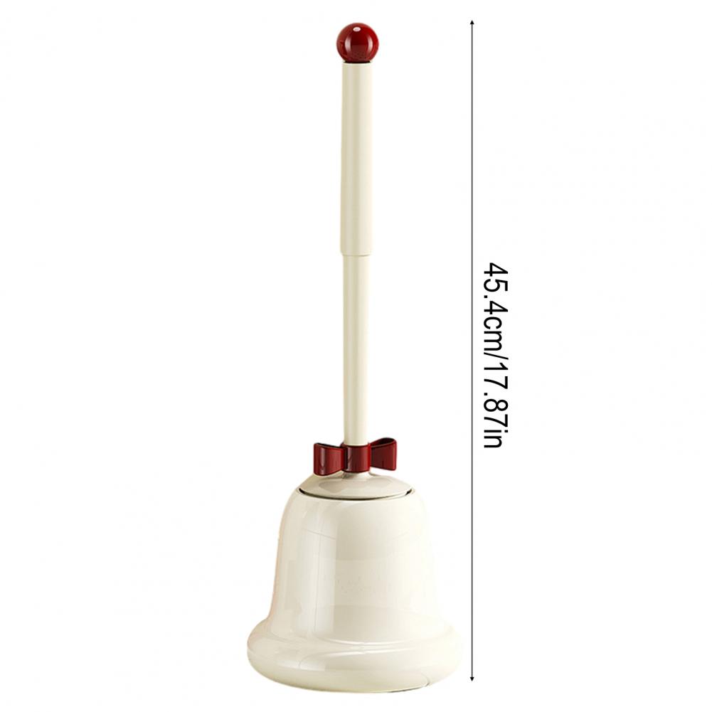 Eco-friendly Toilet Brush Hygienic Bathroom Toilet Brush Extended Handle Toilet Brush with Floor-standing for Easy for Bathroom rosso