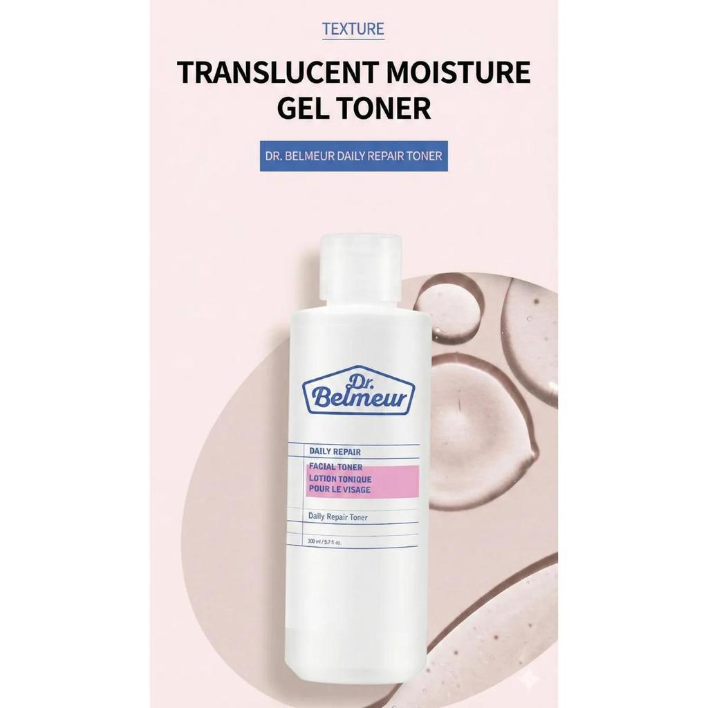 [TheFaceShop] Dr. Belmeur Daily Repair Set: Moisturizer 120ml + Toner 200ml