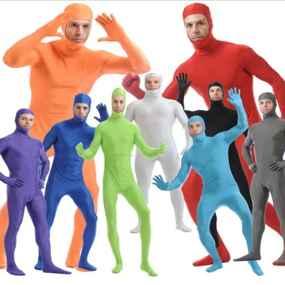 Mantello dell'invisibilità Bambino Adulto Zentai Tuta Intera Body aderente Tuta Integrale Costumi Cosplay