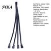 Cooling Fan Cable 4Pin Computer Adapter 4-in-1 CPU Tinned Copper Cooler Patch Cord Accessories