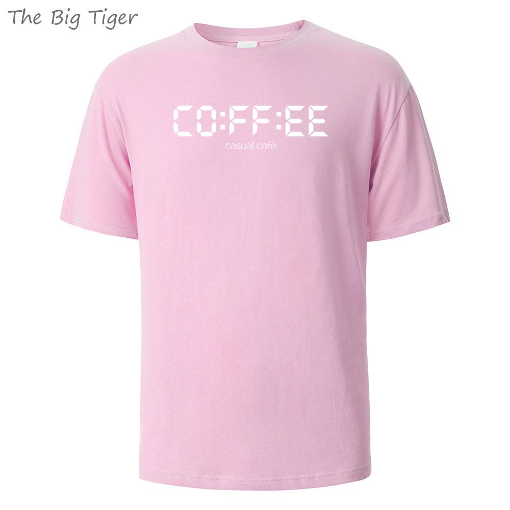 

Футболка из основного хлопка с принтом «Кофе», простой дизайн с круглым вырезом, мягкая дышащая ткань, унисекс, с коротким рукавом 4XL
