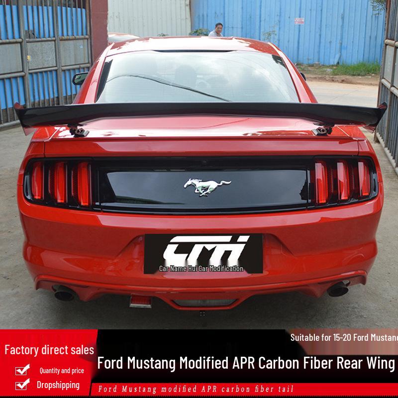 APR Style Carbon Fiber Rear Wing for 2015-2023 Ford Mustang - Modified Wind Deflector