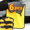 1/2/6pcs 30X60cm Car Microfiber Cleaning Towels Thicken Double Layer Soft Drying Cloth Towel Car Care Detailing Towel Wash Rags