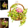 Creative Flower Bouquet Building Set Flowers Basket Bonsai Plants with Light Botanical Collection Wall Decor Building Toy Gift