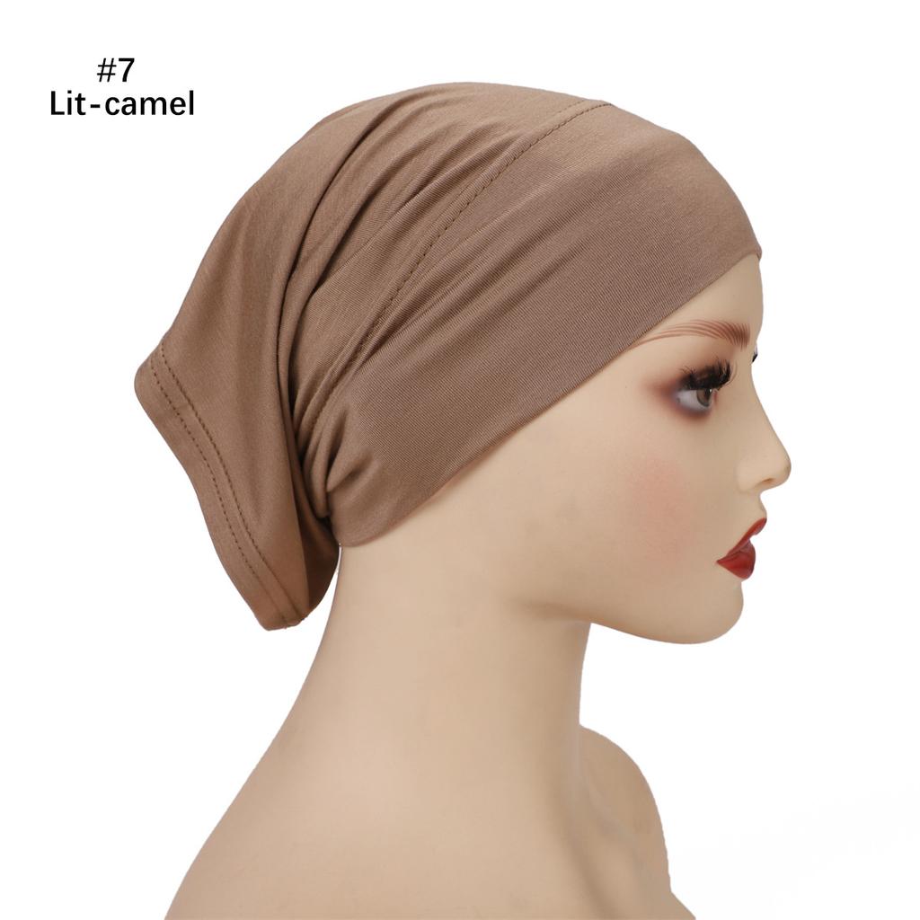 High Quality Wide Brimmed Double Stitches Large Hijab Cap Modal Jersey Cotton Inner Caps Muslim Woman Scarf Islamic Under Caps