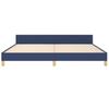 Bed Frame without Mattress Blue 200 x 200 cm Fabric