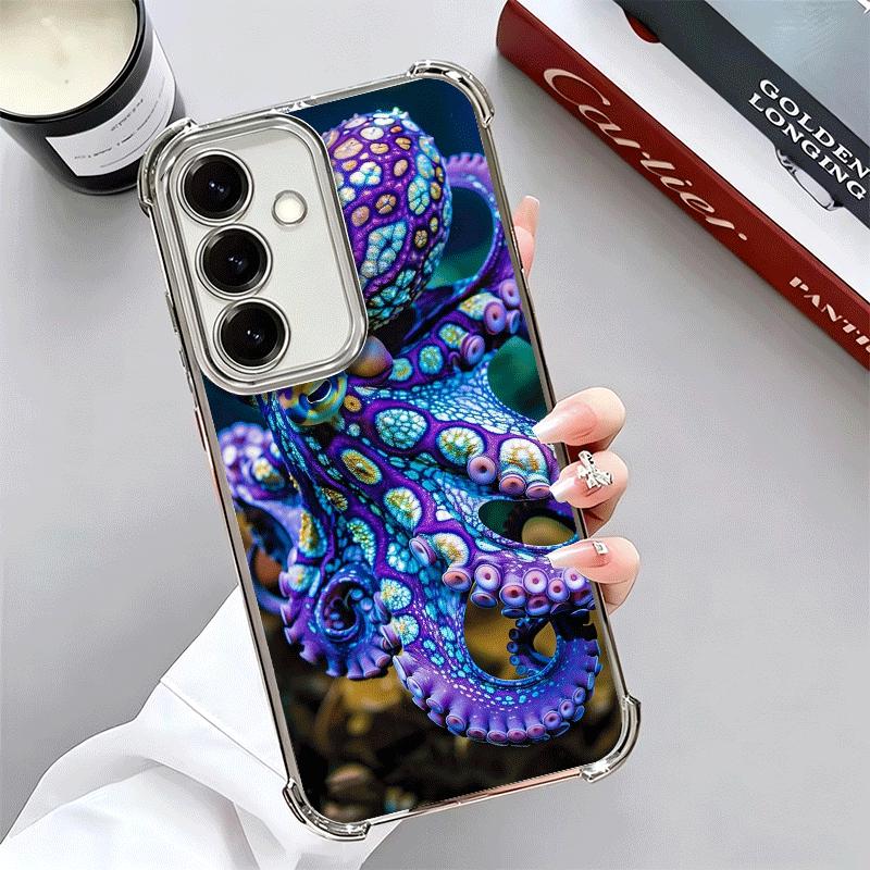 Ocean Octopus Marine Life Soft Phone Case For Samsung A17 A27 A07 A37 A57 A16 A56 A15 A55 A14 A54 A13 A53 A26 A36 A25 A35 A24 A3