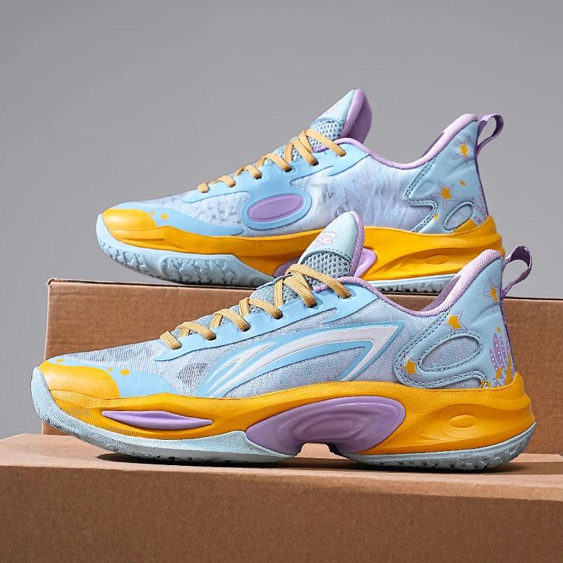 Men's Basketball Shoes Athletic Original Sports Male Student Non-Slip Outdoor Breathable Sneakers Field Training Basket Shoes