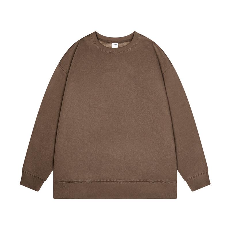 

S1120640 Толстая плюшевая толстовка с длинными рукавами Толстовка без шляпы Пуловер 4XL