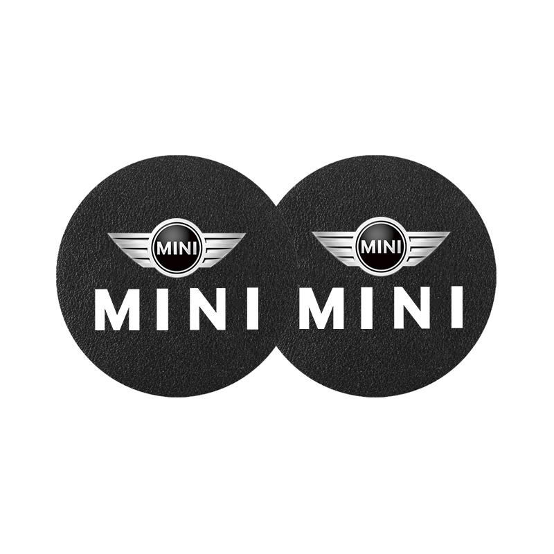 

2Pcs Car Coasters Water Cup Mats Waterproof Slot Pads For Mini Cooper Countryman R50 R60 R58 R59 R61 F60 R52 R53 R55 R56 R57 F54