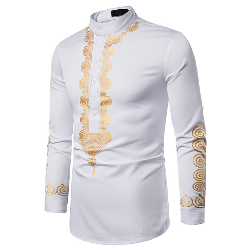 

(SU)Мужская куртка с длинными рукавами в ближневосточном стиле и модная блузка с винтажным принтом