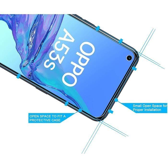 Coque et Verres Trempés - PHONILLICO - Oppo A53 / A53S - Silicone Souple - Transparent - Résistant aux Rayures