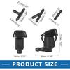 Windshield Washer Nozzle Kit 85381-AE020 250cm Washer Hose and Adapter Wiper Wash Spray Jet for Toyota Corolla 2004-2010 Plastic (Set of 6)
