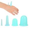 4pcs Vaccum Facial Massager Cupping Cup Face Lifting Firming Care Therapy Treatment (Green)