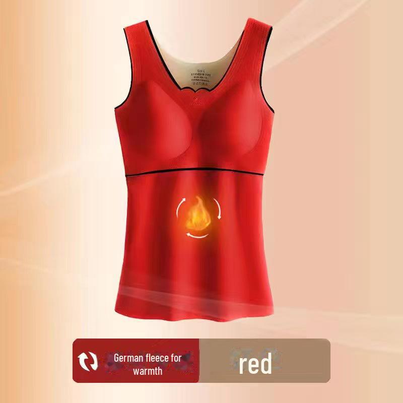 Pro-Oxygen 20 Women's Thermal Vest - German Velvet, Seamless, Chest Pads, Plus Velvet Thickness for Autumn/Winter