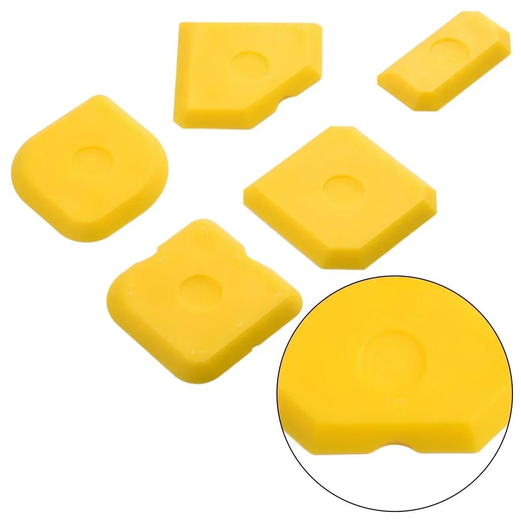 5pcs Silicone Sealant Tool Kit for Caulk and Grout Application TPR Rubber Non Marking Applicators for Tiles and Sealant Edges