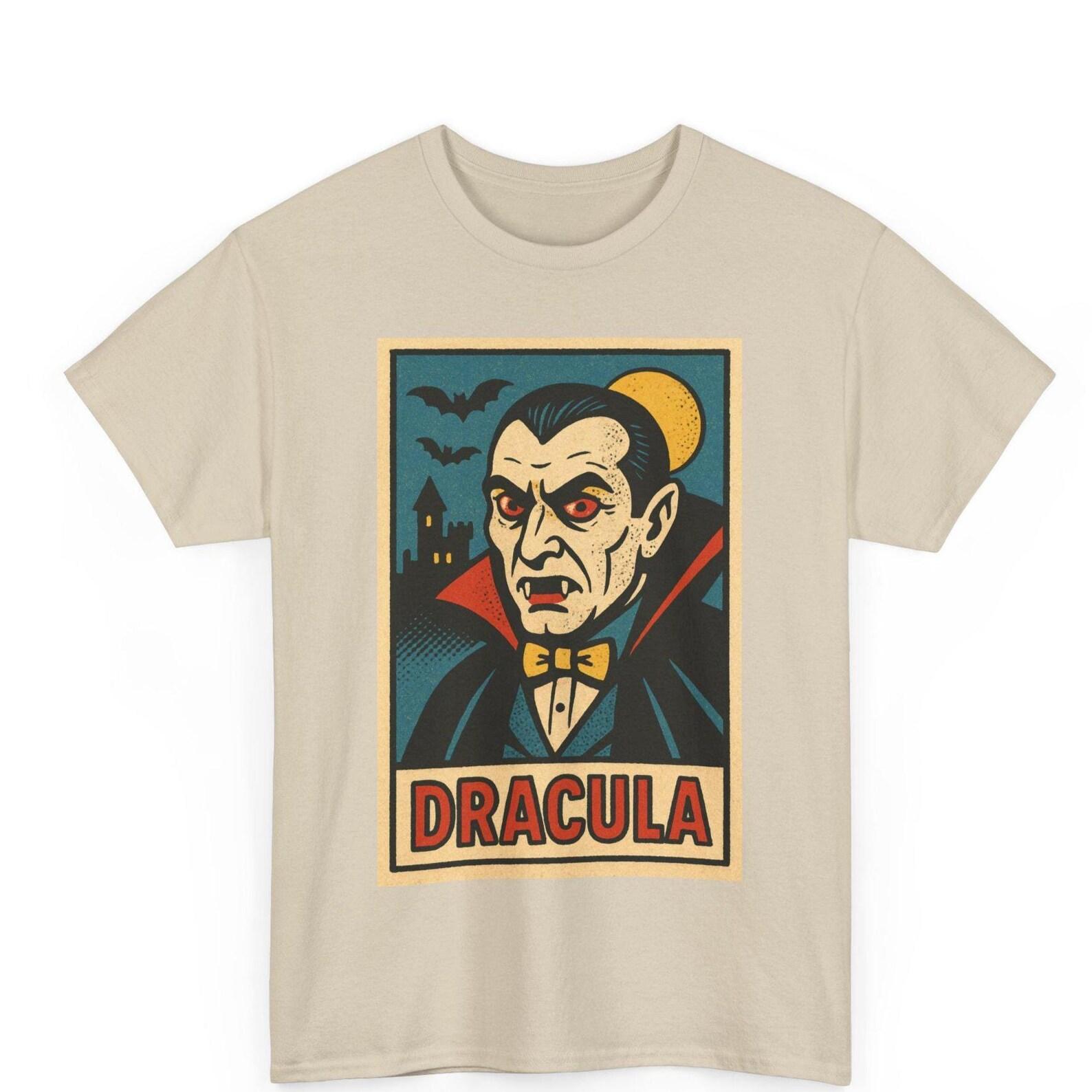 Dracula Comic T-Shirt: Gothic Vampire Graphic Tee 4XL