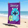 Custom Name Stitch's Sign Stylish Digital Printing Beach Towel Quick‑Drying Absorbent Blanket for Beach Pool Gym Travel