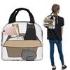 Cats In A Box Insulated Lunch Bag for Women Children Leakproof Food Boxes Thermal Lunch Box Tote