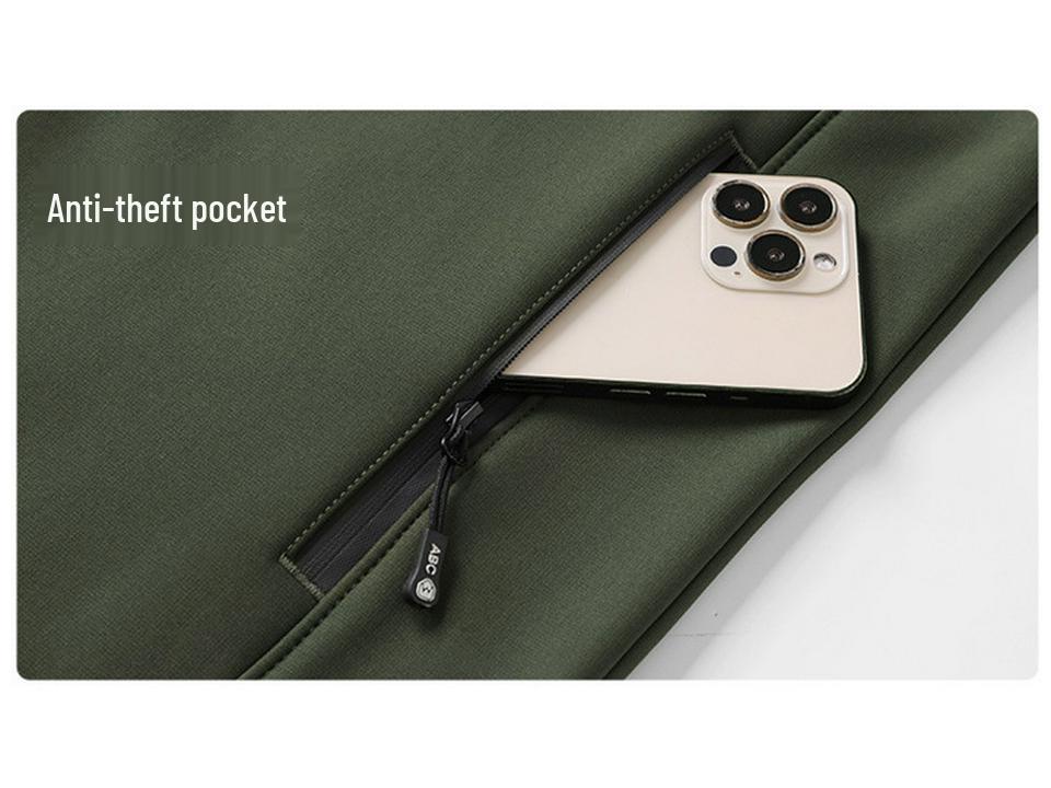 Men's Softshell Fleece Jacket for Autumn/Winter - Stand Collar, Casual Outdoor Mountaineering Coat