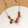 Retro literary necklace, natural plant fruit acorn pendant, long sweater chain, niche accessories