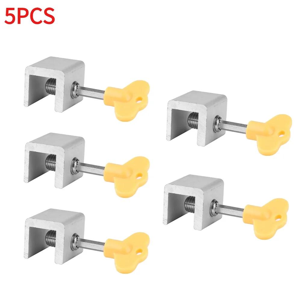 1-10PCS Adjustable Window Lock Stopper Safety Locks Restrictor for Baby Kids Non Punch Sliding Door Window Limit Lock Hardware