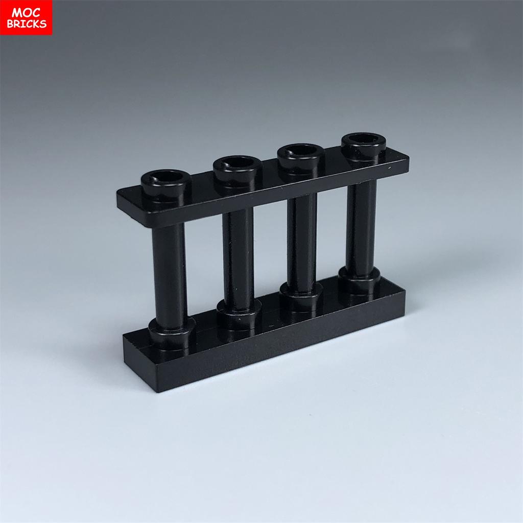 Non-Toxic 10Pcs Moc Bricks Fence Curved Railing 1 X 4 X 2 30055 15332 4 X 4 X 2 30056 Model Assembles Building Blocks Chilren'S Toys