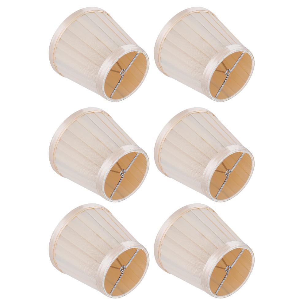 6 stk Moderne Enkel Lysekrone Pendellampe Skjermdeksel Stoff Lampeskjerm for Hjem Vegglampe