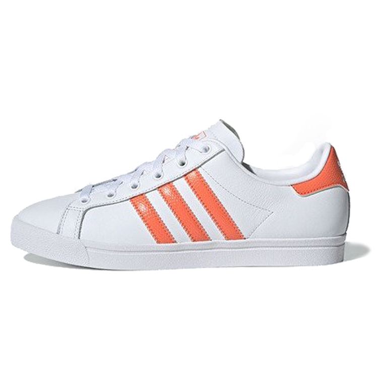 Adidas Originals Coast Star Retro Casual Low-Top Skate Shoes Women Sneakers White Orange EE6202