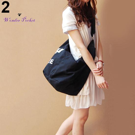 

Женская мода с буквенным принтом, холст, сумка через плечо, сумка для покупок чёрный