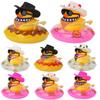 West Cowboy Car Ornaments Yellow Rubber Duck Interior Dashboard Decor Cute Mini Duck Decoration Car Interior Accessories