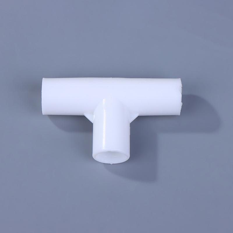 10 Pièces 12Mm Connecteur de Tuyau en Plastique Blanc Raccord de Joint Fixe pour Étagère Tente Bricolage Té Quatre Voies Droit Coude Crochet de Garde-robe Joint
