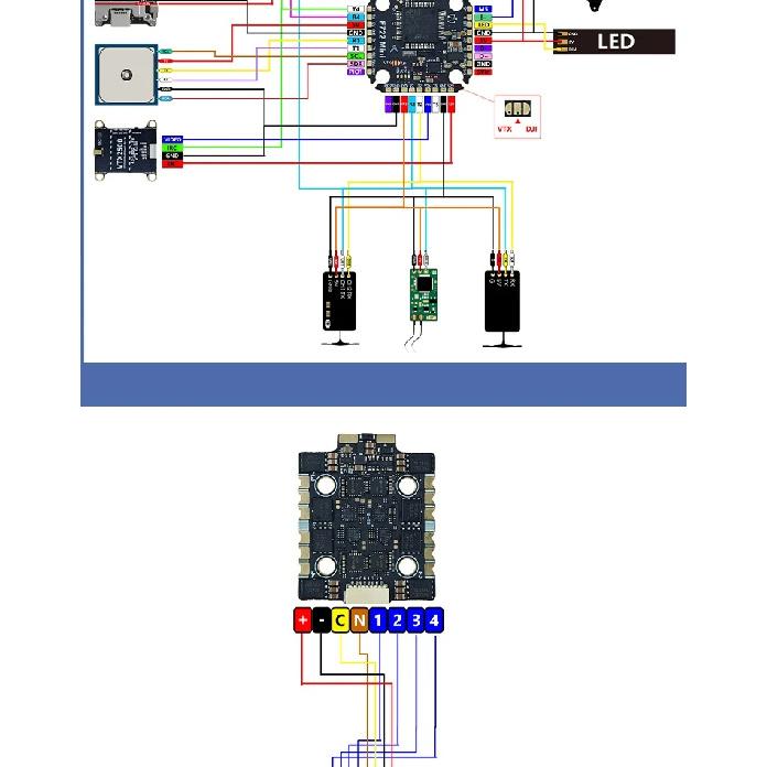 DAKEFPV Mini F722 FC Mini-Stack F722 6S 55A 8S 70A BLS Bluejay ESC 20X20mm Flugcontroller für 3 Zoll 4 Zoll 5 Zoll FPV Drohne
